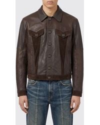 Versace - Leather Jacket - Lyst