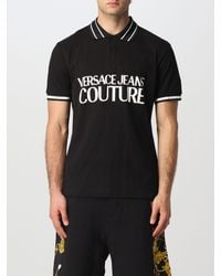 Versace - Polo Shirt In Cotton With Logo - Lyst