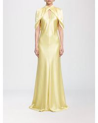Alberta Ferretti - Long Satin Dress - Lyst