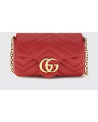 Gucci - Gg Marmont Mini Matelassé Nappa Shoulder Bag With Gg Logo - Lyst
