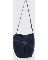 Liffner - Suede Calfskin Bucket Bag With Flat Handle - Lyst