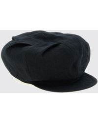 Yohji Yamamoto - Linen Hat With Draped Design And Visor - Lyst