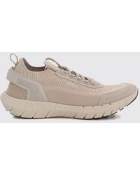 BOSS - Motion Knit And Suede Sneakers With Rubber Sole - Lyst