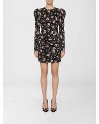 Dolce & Gabbana - Dolce &Amp Gabbana Floral Print Silk Mini Dress - Lyst