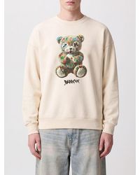 Barrow - Relaxed Fit Cotton Sweatshirt With Teddy Bear Print - Lyst