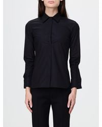 Max Mara - Slim Fit Stretch Cotton Shirt With Concealed Placket - Lyst