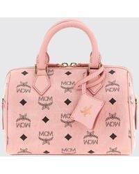 MCM - Boston Ella Visetos Top Handle Bag - Lyst