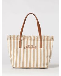 MC2 Saint Barth - Cotton Bag With Embroidered Logo - Lyst