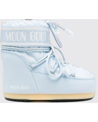 Moon Boot - Low Nylon Snow Boots With Logo And Adjustable Laces - Lyst