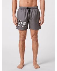 Philipp Plein - All-Over Monogram Print Nylon Swim Trunks - Lyst