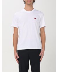 Ami Paris - T-Shirts Bianco-Uomo - Lyst