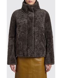 Brunello Cucinelli - Cropped High-Neck Shearling Fur Jacket - Lyst