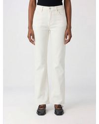 7 For All Mankind - Calie Straight Stretch Denim Jeans - Lyst