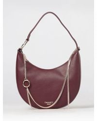 Twinset - Hobo Bag With Metal Mesh Application, Flat Handle And Cross-Body Strap - Lyst