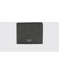 Ferragamo - Gancini Saffiano Coated Cotton Wallet With Logo - Lyst