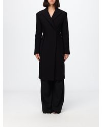 Elisabetta Franchi - Double-Breasted Long Coat - Lyst