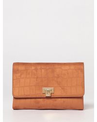 Elisabetta Franchi - Suede Crocodile Print Bag - Lyst