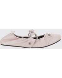 Balenciaga - City Arena Leather Ballet Flats With Bows - Lyst