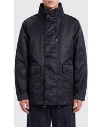 sunflower - Short Nylon Parka With A High Neck And Utility Patch Pockets - Lyst