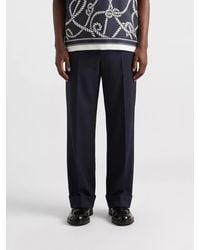 Dolce & Gabbana - Dolce &Amp Gabbana Pleated Virgin Wool Straight Tailored Trousers - Lyst