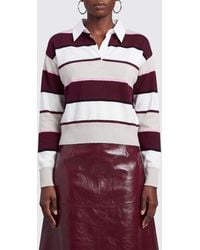 Mrz - Striped Long-Sleeve Virgin Wool And Cashmere Polo - Lyst