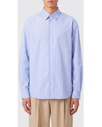 Jacquemus - Relaxed Fit Striped Cotton Shirt With Graphic Print - Lyst