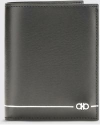 Ferragamo - Gancini Logo Embossed Calfskin Bifold Wallet - Lyst