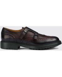 Doucal's - Smooth Calfskin Double Monk Strap Shoes With Rubber Sole - Lyst