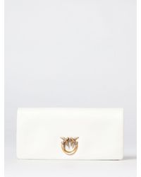 Pinko - Click Soft Horizontal Classic Leather Clutch - Lyst