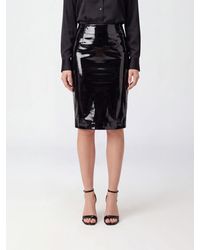 Ferragamo - High-Waisted Patent Leather Midi Pencil Skirt - Lyst