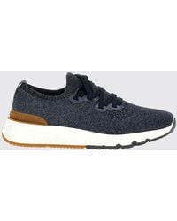 Brunello Cucinelli - Crochet Cotton Knit Sneakers - Lyst