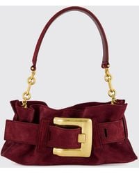 Balmain - Anthem Ruched Suede Shoulder Bag With Chain Handle - Lyst