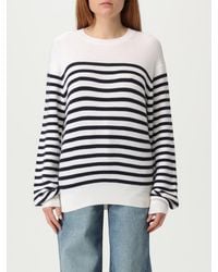 KHAITE - Cashmere Striped Crewneck Sweater - Lyst