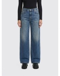 7 For All Mankind - Wide Leg Stretch Denim Jeans - Lyst