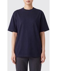 Phoebe Philo - Crew Neck Organic Cotton T-Shirt With Dropped Shoulders - Lyst