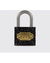 Balenciaga - Padlock Metal Keychain With Set Rhinestones - Lyst