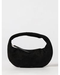 KHAITE - Olivia Small Suede Calfskin Hobo Bag With Zip Closure - Lyst