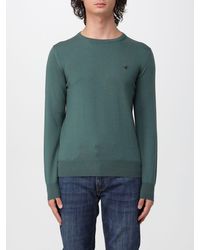 Brooksfield - Crewneck Wool Jumper With Long Sleeves And Ribbed Trims - Lyst
