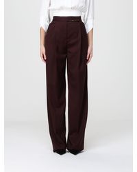 Elisabetta Franchi - Virgin Wool Blend Wide Leg Trousers - Lyst