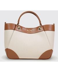 ARMANI EXCHANGE - Handheld Canvas Shopping Bag - Lyst
