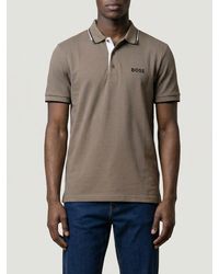 BOSS - Cotton Polo With Logo - Lyst