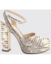Fendi - After 9 Python-Print Leather Platform Sandals With High Block Heel - Lyst