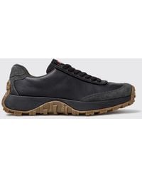 Camper - Drift Trail Low Top Grained Leather Sneakers With Vibram Sole - Lyst