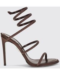 Rene Caovilla - Cleo Crystal-Embellished Spiral Strap High-Heeled Sandals - Lyst