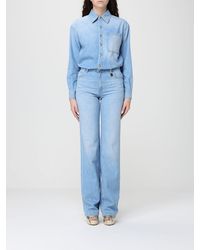 Elisabetta Franchi - Denim Jumpsuit - Lyst