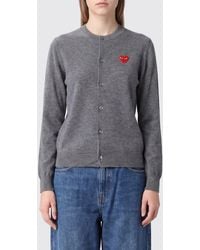 COMME DES GARÇONS PLAY - Comme Des Gar&Ccedil	Ons Play Wool Cardigan With Logo - Lyst
