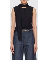 Lemaire - Asymmetrical Design Sleeveless Wool-Blend Cardigan - Lyst