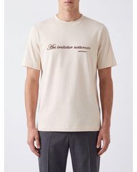 Brunello Cucinelli - Slogan-Print Cotton T-Shirt With Embroidered Logo - Lyst