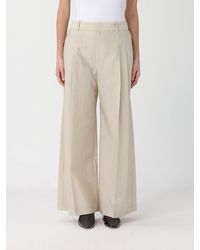 Brunello Cucinelli - Cotton Poplin Wide Leg Trousers - Lyst