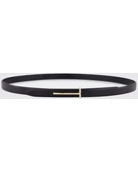 Tom Ford - Slim T Leather Belt - Lyst